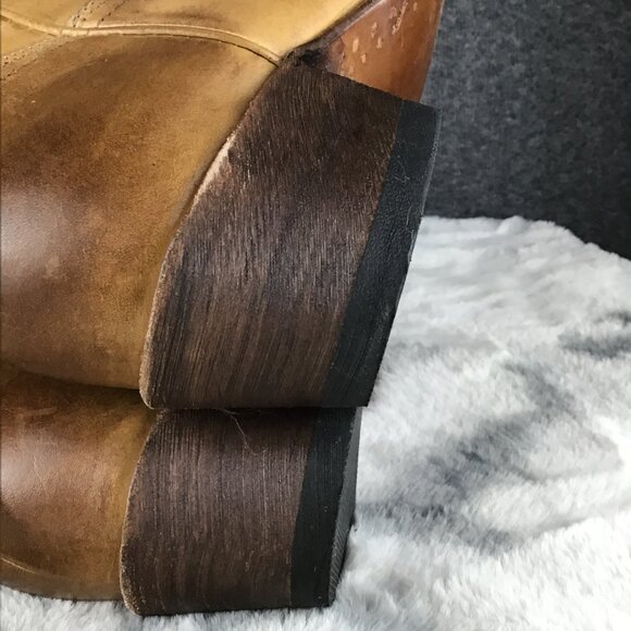 Rare Overland Handmade Carly Cowhide Leather Ankle Boots Yoke and Tassel Detail - Picture 10 of 11